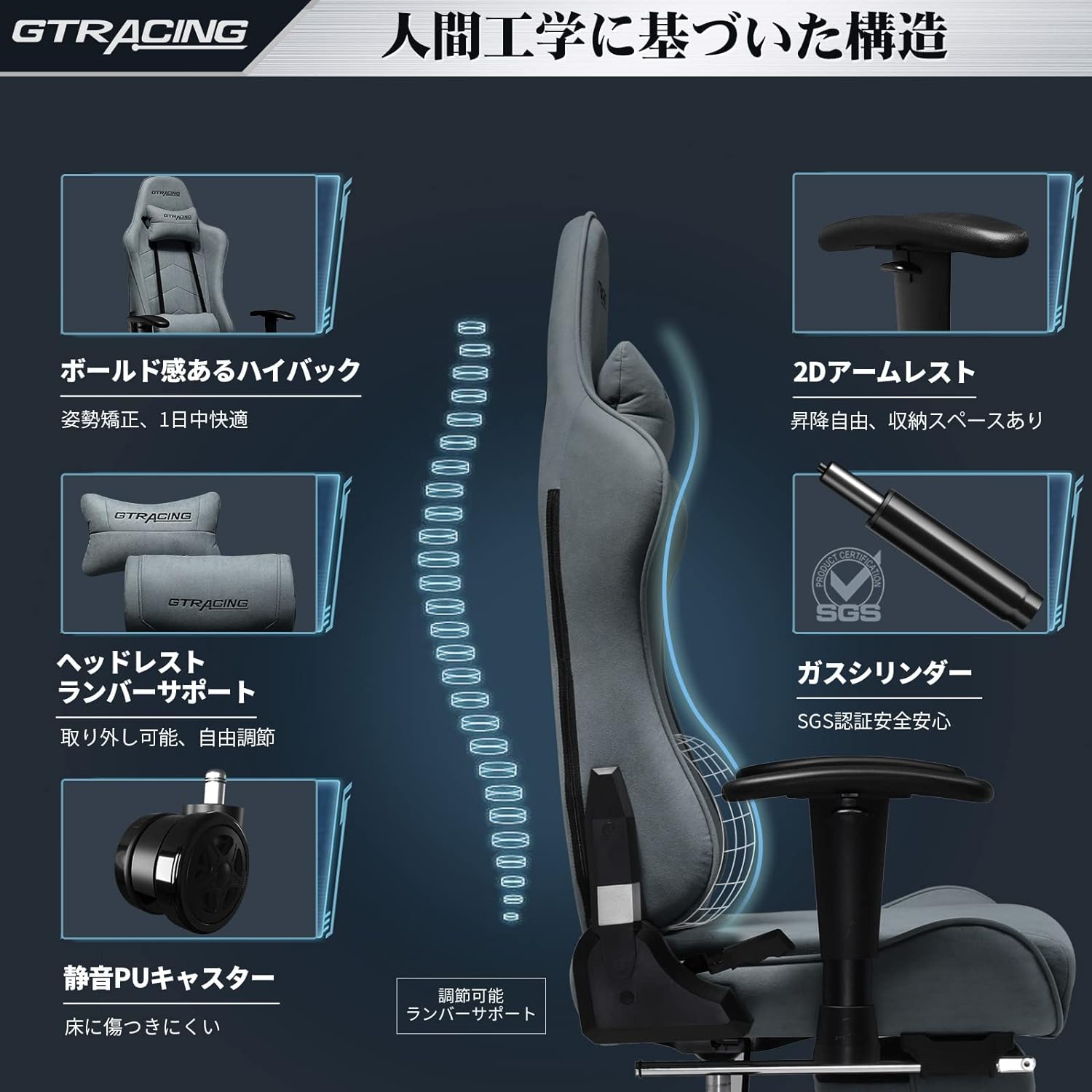 ゲーミングチェア疲れないおすすめシート形状