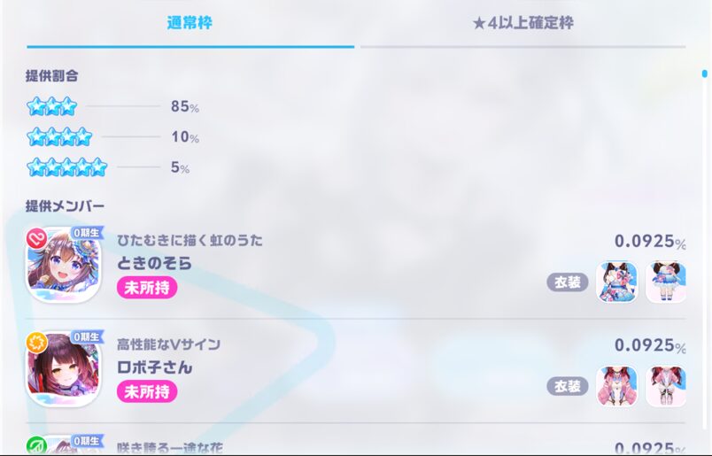 ホロドリガチャ渋いガチャ当選確率